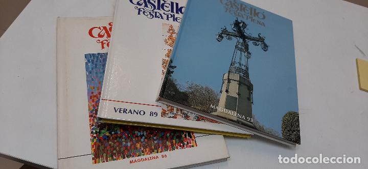 Fotografia antiga: 3 LIBROS DE CASTELLO FESTA PLENA FIESTAS DE LA MAGDALENA CASTELLON DEL A&Ntilde;OS 1986/89/93