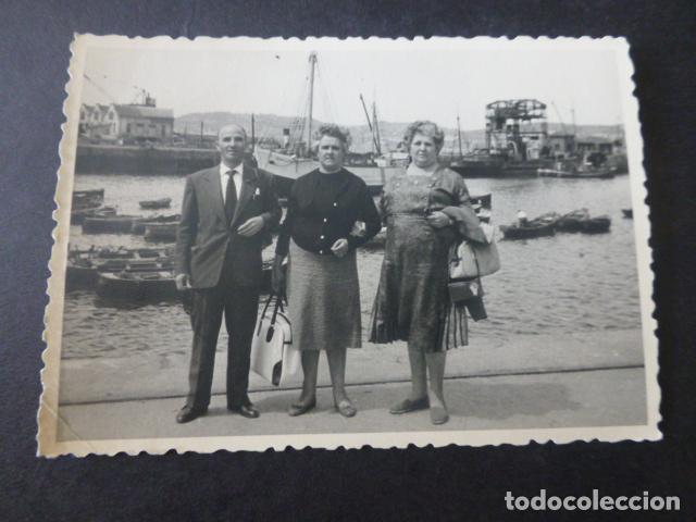 Fotografia antiga: GIJON ASTURIAS PUERTO PESQUERO ANTIGUA FOTOGRAFIA 7 X 10 CMTS