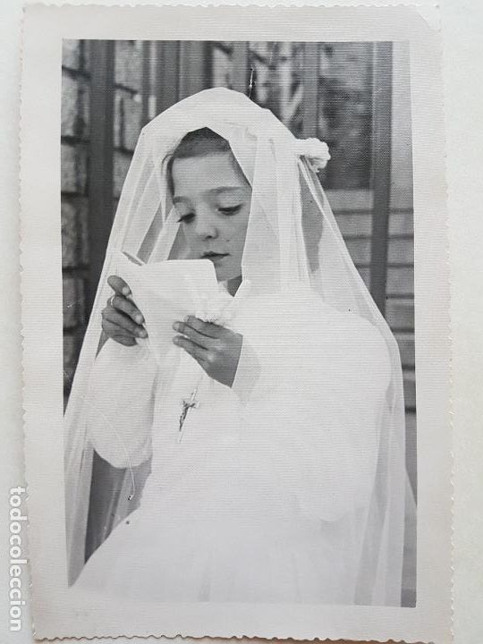 Fotografia antica: NI&Ntilde;A PRIMERA COMUNION ANTIGUA FOTOGRAFIA
