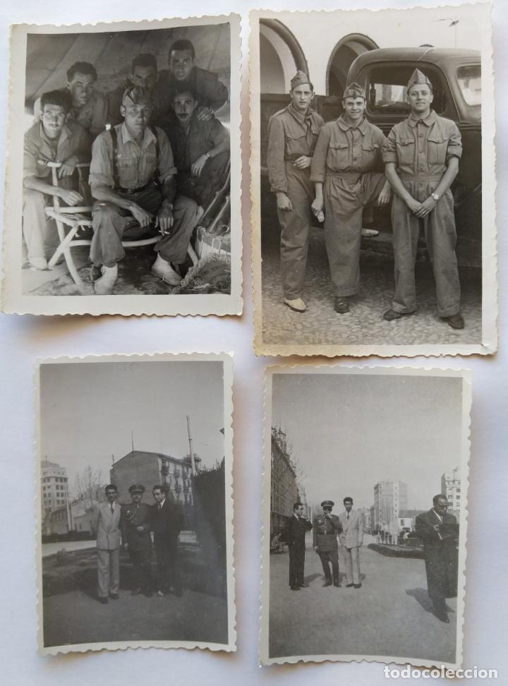 Fotograf&iacute;a antigua: MILITARES LOTE 8 FOTOGRAFIAS TAMA&Ntilde;OS 5.5 X 8 CM.