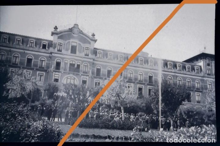 Alte Fotografie: Antiguo negativo. Clich&eacute; de fotograf&iacute;a. Hotel vidago Palace. Portugal. Antigua.