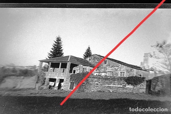 Antique Photography: Antiguo negativo. Clich&eacute; de fotograf&iacute;a. Pazo de Lugo. Galicia. Antigua.