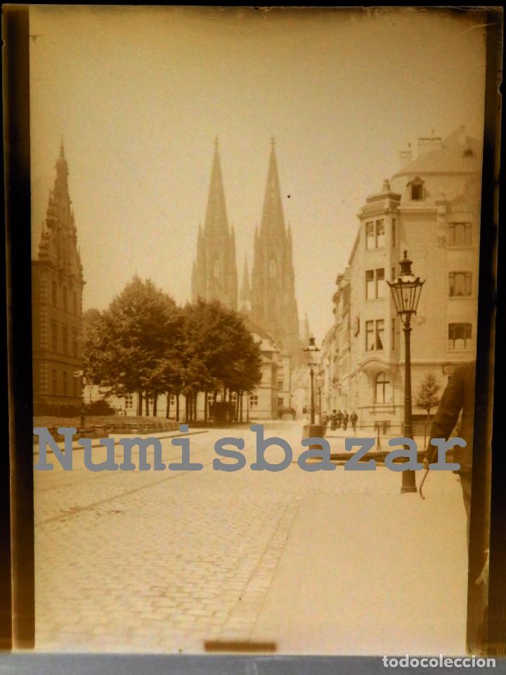 Fotografia antiga: NEGATIVO PLACA CRISTAL - GELATINO-BROMURO DE ARGENTA - 9 X 12 CM.- Vista ciudad