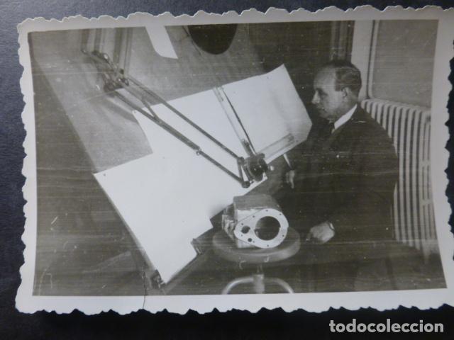 Fotograf&iacute;a antigua: INGENIERO EN SU ESTUDIO ANTIGUA FOTOGRAFIA 6 X 9 CMTS