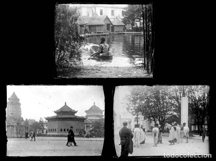 Fotograf&iacute;a antigua: 3 Placa de cristal negativo 4,5 x 6 cm. c1900