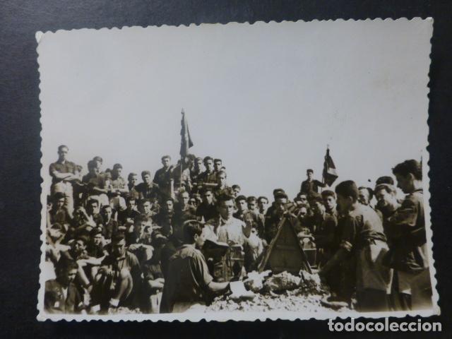 Fotograf&iacute;a antigua: PICOS DE URBION SORIA MARCHAS FRENTE DE JUVENTUDES 25 JULIO 1952 MISA ACCION DE GRACIAS FOTOGRAFIA