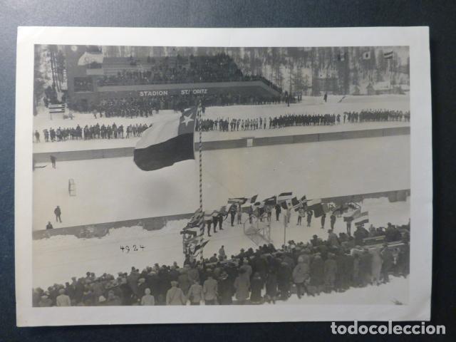 Fotografia antica: ESQUIADORES CAMPEONATO JUEGOS DE INVIERNO SAN MORITZ 1928 18 X 13 CTMS