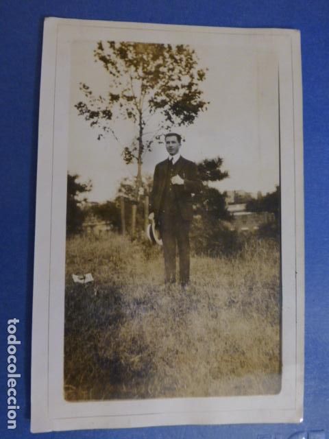 Fotografia antiga: RETRATO DE HOMBRE CON SOMBRERO ANTIGUA FOTOGRAFIA HACIA 1915 10 X 15,5 CMT