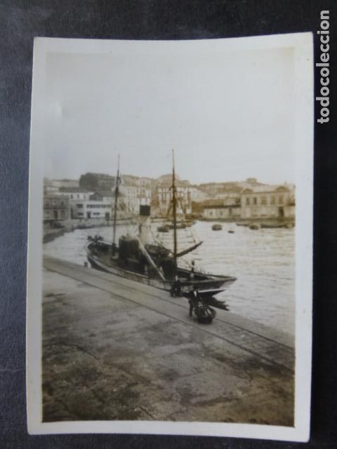 Fotografia antiga: ASTURIAS O GALICIA PUERTO A IDENTIFICAR A&Ntilde;OS 40 FOTOGRAFIA 6,5 X 4,5 CMTS