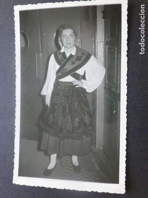 Photographie ancienne: MUJER CON VESTIDO DE GALLEGA FOTOGRAFIA A&Ntilde;OS 50 8 X 13,5 CMTS