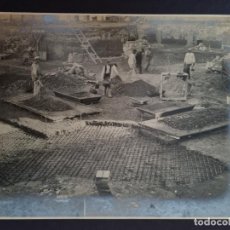 Fotografía antigua: ANTIGUA FOTOGRAFIA CONSTRUCCION EDIFICIO DE CORREOS VALENCIA CONSTRUCCIONES PORTA GRANDE ORIGINAL