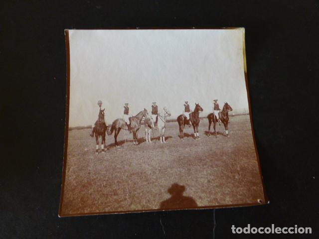 Alte Fotografie: HERENCIA CIUDAD REAL JUGADORES DE POLO HACIA 1900 FOTOGRAFIA 8 X 9 CMTS