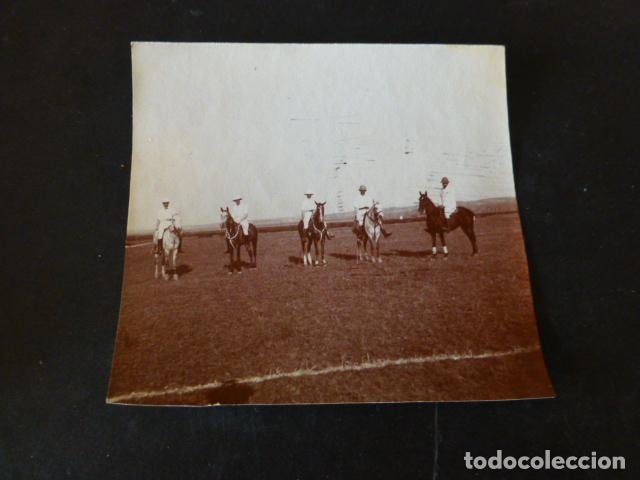 Fotograf&iacute;a antigua: HERENCIA CIUDAD REAL JUGADORES DE POLO HACIA 1900 FOTOGRAFIA 8 X 9 CMTS