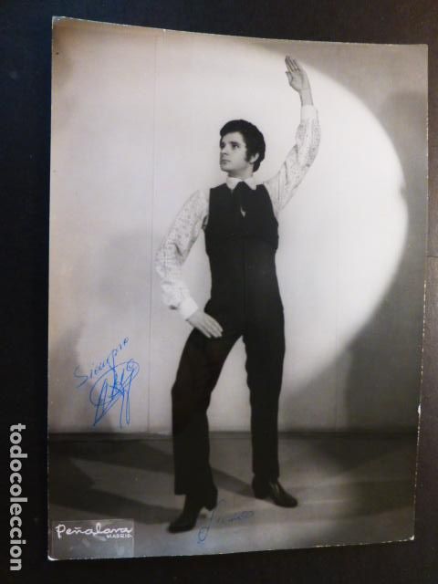 Fotografia antica: BAILADOR FLAMENCO A IDENTIFICAR ANTIGUA FOTOGRAFIA CON FIRMA AUTOGRAFA 14,5 X 20 CMTS