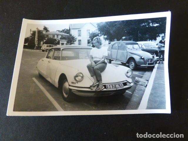 Fotografia antica: MUJER EN COCHE AUTOMOVIL ANTIGUA FOTOGRAFIA 9 X 13,5 CMTS