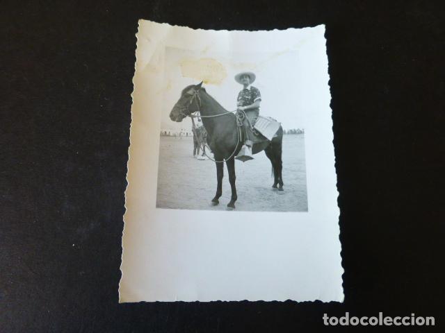 Fotograf&iacute;a antigua: JINETE A CABALLO ANTIGUA FOTOGRAFIA 6,5 X 9,5 CMTS