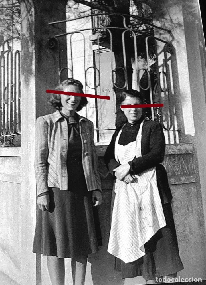 Fotograf&iacute;a antigua: Antiguo negativo o clich&eacute; de fotograf&iacute;a. Se&ntilde;orita. Antigua.