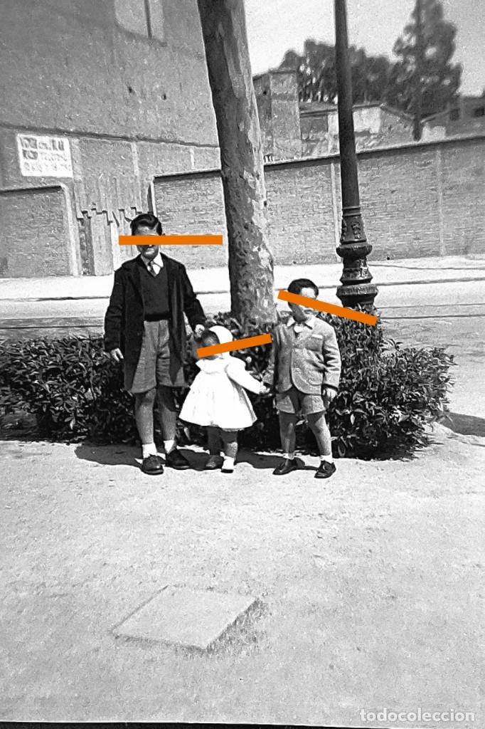 Fotograf&iacute;a antigua: Antiguo negativo o clich&eacute; de fotograf&iacute;a. Ni&ntilde;os. Antigua.