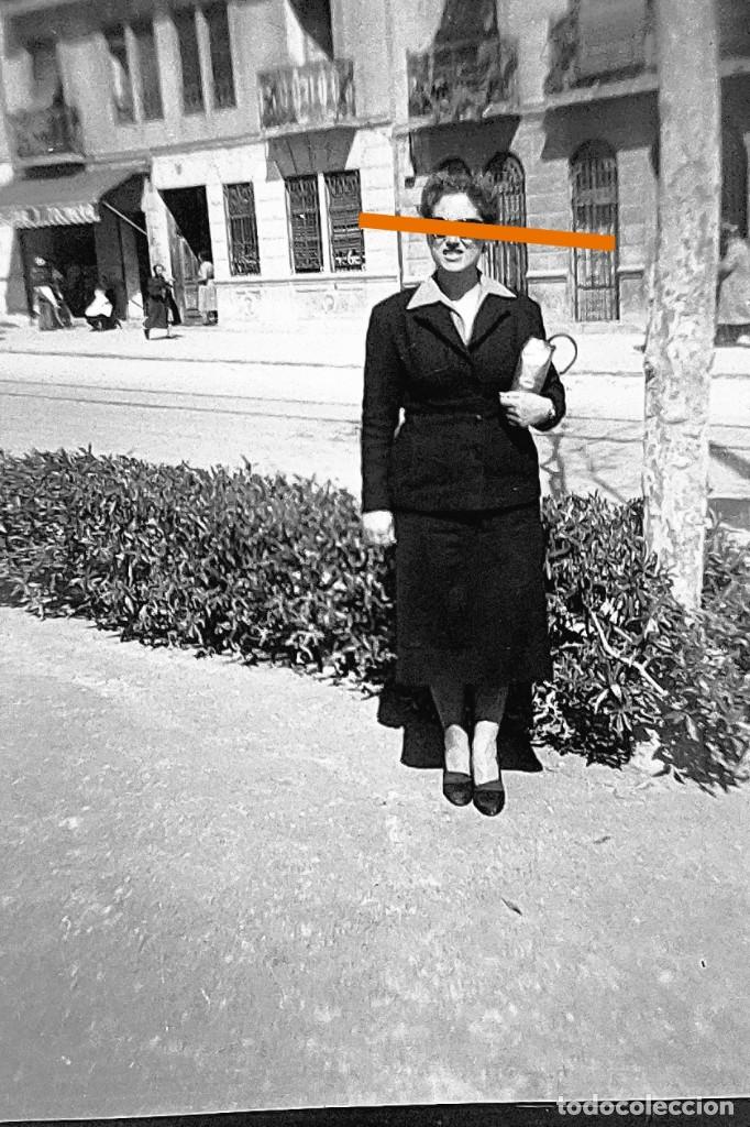 Fotografia antiga: Antiguo negativo o clich&eacute; de fotograf&iacute;a. Se&ntilde;ora. Antigua.
