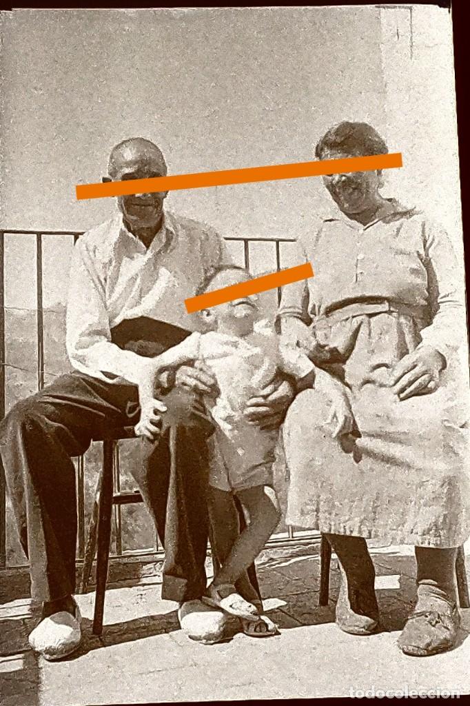 Fotografia antiga: Antiguo negativo de fotograf&iacute;a. Con el ni&ntilde;o. Antigua.