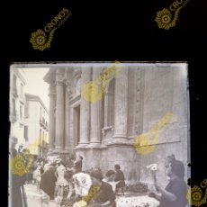 Fotografía antigua: PLACA FOTOGRÁFICA CRISTAL VALENCIA 1920-30 VENDEDORAS DE FLORES