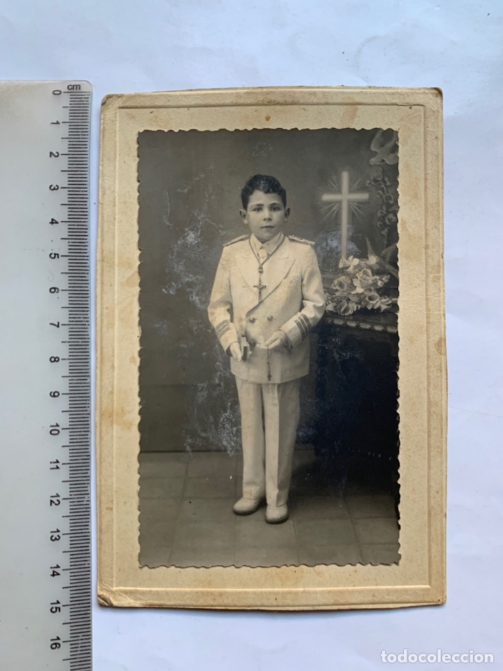 Fotografia antiga: FOTO. RECUERDO DE LA PRIMERA COMUNI&Oacute;N. FOT&Oacute;GRAFO?.