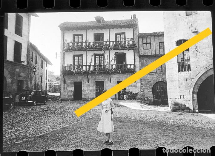 Alte Fotografie: Antiguo negativo de fotograf&iacute;a. San Vicente de la barquera. Cantabria. A&ntilde;os 50.