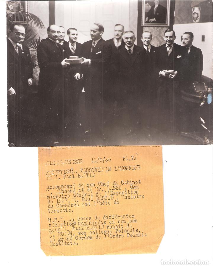 Fotografia antica: Paul Bastid.. S. Roland. Gran Orden Polonia Restituta. 1936. France-Presse.