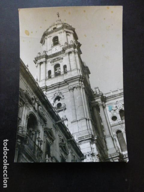 Photographie ancienne: MALAGA TORRE DE LA CATEDRAL ANTIGUA FOTOGRAFIA 7 X 10,5 CMTS
