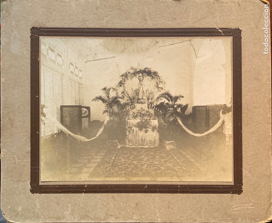 Antique Photography: FOTO. ALTAR DE LA INMACULADA. FIESTA ESCOLAR. BONANI, FOT&Oacute;GRAFO. SANTIAGO DE CUBA.