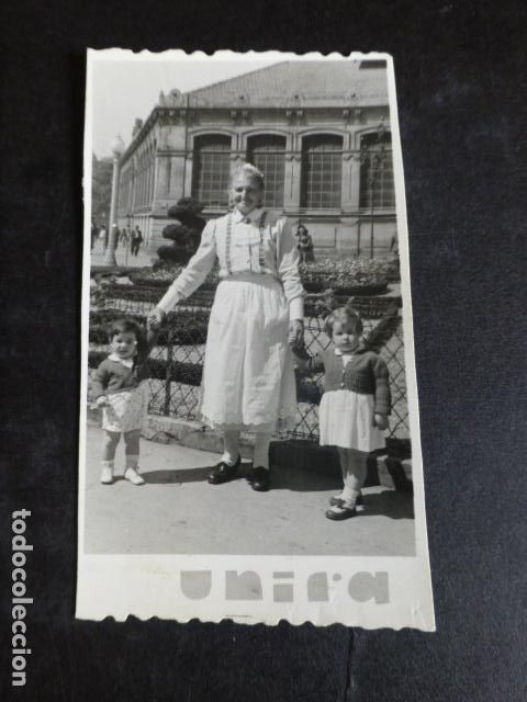Photographie ancienne: GIJON ASTURIAS NI&Ntilde;OS CON NI&Ntilde;ERA FOTOGRAFIA MINUTERO
