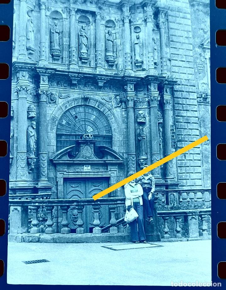 Fotografia antiga: Antiguo negativo o clich&eacute; de fotograf&iacute;a. Santiago de Compostela. a&ntilde;os 60/70.