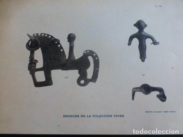 Photographie ancienne: BRONCES DE LA COLECCION VIVES ANTIGUA LAMINA HACIA 1900 25 X 17,5 CMTS