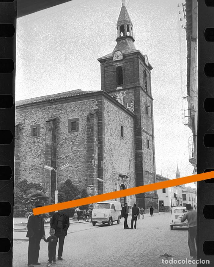 Fotografia antiga: antiguo negativo o clich&eacute; de fotograf&iacute;a. Ciudad real. A&ntilde;os 50.