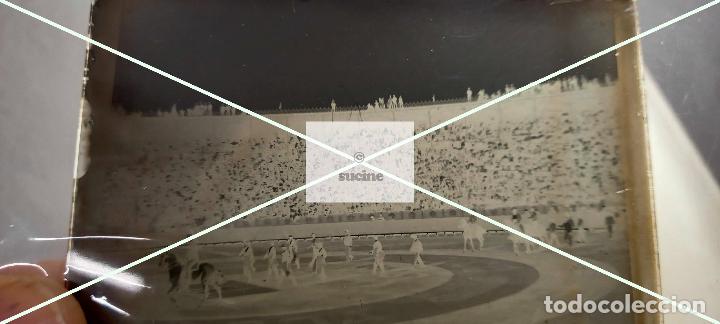 Antique Photography: PLACA ORIGINAL CRISTAL 9X13 PRIMERAS CORRIDAS DE TOROS EN PLAZA DE TOROS CASTELLON