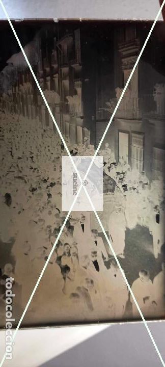 Antique Photography: PLACA ORIGINAL CRISTAL10X15 PRECESI&Oacute;N DEL SANTO ENTIERRO POR CALLE CABALLEROS CASTELLON