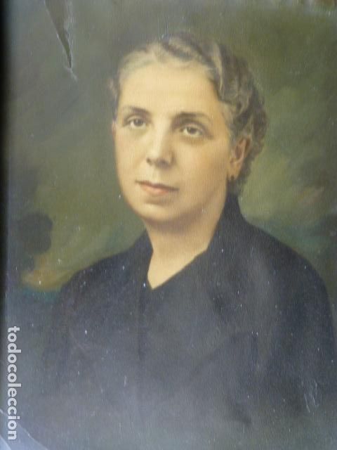 Fotografia antica: RETRATO DE MUJER ANTIGUA FOTOGRAFIA ILUMINADA 24 X 30 CMTS