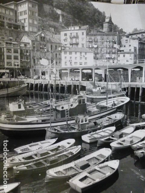 Fotografia antica: SAN SEBASTIAN PUERTO PESQUERO ANTIGUA FOTOGRAFIA 20 X 25 CMTS