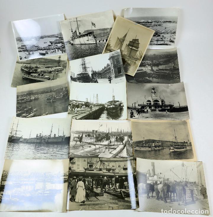 Fotograf&iacute;a antigua: PUERTO DE BARCELONA - 16 FOTOGRAF&Iacute;AS 18X24 CM.