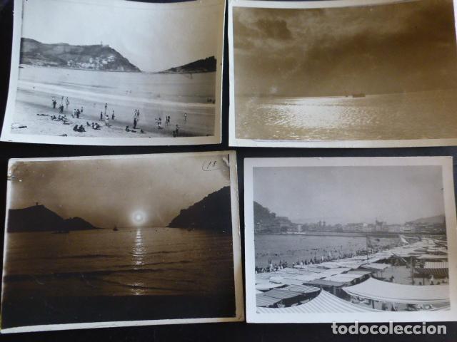 Fotografia antica: SAN SEBASTIAN 4 FOTOGRAFIAS A&Ntilde;OS 20 8,5 X 11,5 CMTS