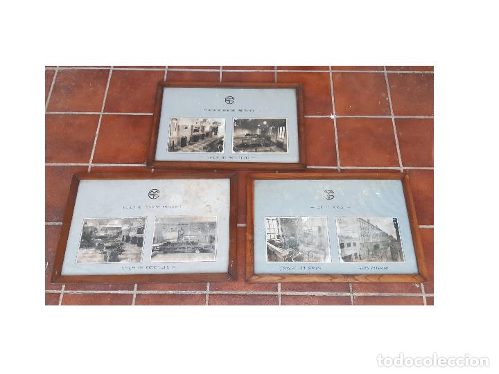 Fotograf&iacute;a antigua: 3 CUADROS CON FOTOGRAF&Iacute;AS DE LA EMT. A&Ntilde;OS 50. EMPRESA MUNICIPAL DE TRANSPORTES