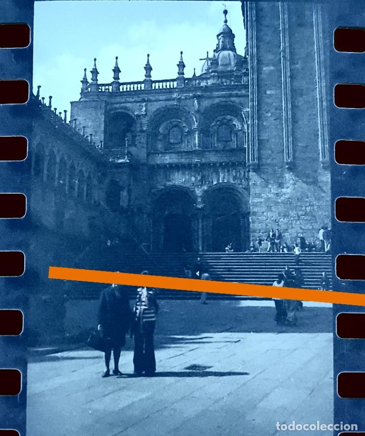 Alte Fotografie: Antiguo negativo o clich&eacute; de fotograf&iacute;a. Santiago de Compostela. A&ntilde;os 60/70.