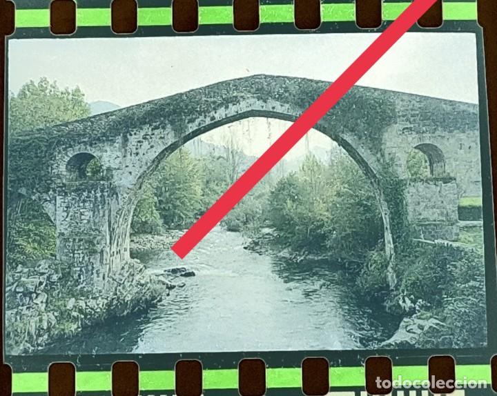 Fotograf&iacute;a antigua: Antiguo negativo de fotograf&iacute;a. Puente. Cangas de iris. Asturias. A&ntilde;os 70/80.