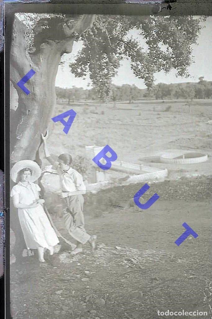 Antique Photography: PUEBLA DE OBANDO BADAJOZ NEGATIVO DE FOTOGRAFIA 9X6 H09