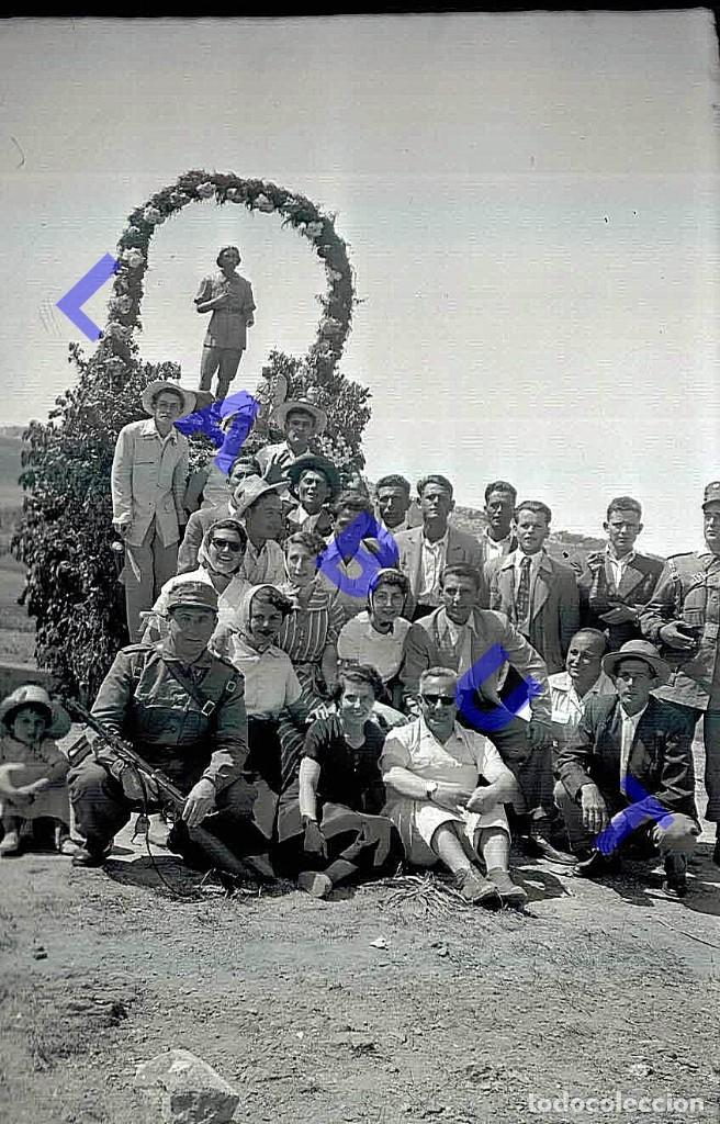 Fotografia antica: PUEBLA DE OBANDO BADAJOZ ROMERIA NEGATIVO DE FOTOGRAFIA 9X6 H25