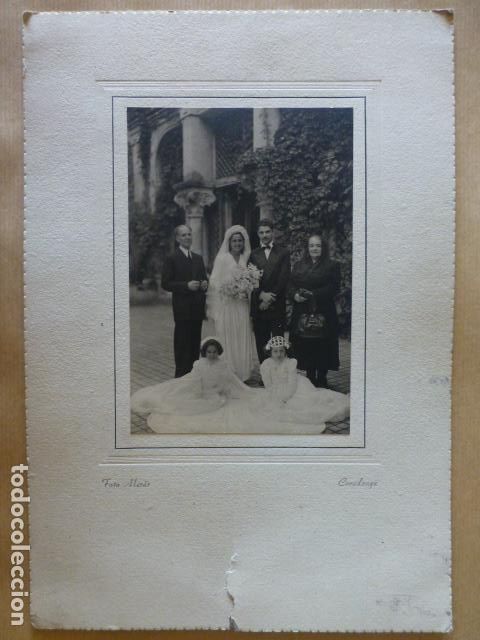 Antique Photography: COVADONGA ASTURIAS RETRATO DE GRUPO BODA A&Ntilde;OS 40 MER&Aacute;S FOTOGRAFO 22 X 32 CMTS
