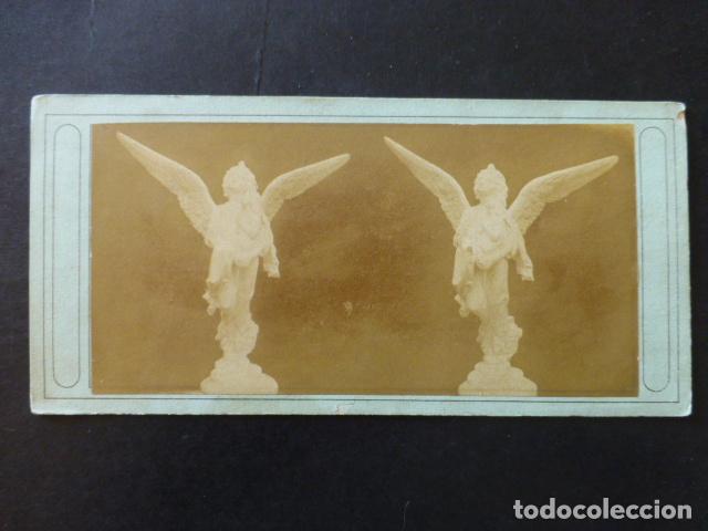 Fotografia antica: ESCULTURA VISTA ESTEREOSCOPICA ALBUMINA SIGLO XIX