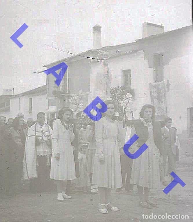 Antique Photography: PUEBLA DE OBANDO BADAJOZ PROCESION NEGATIVO DE FOTOGRAFIA 9X6 F67