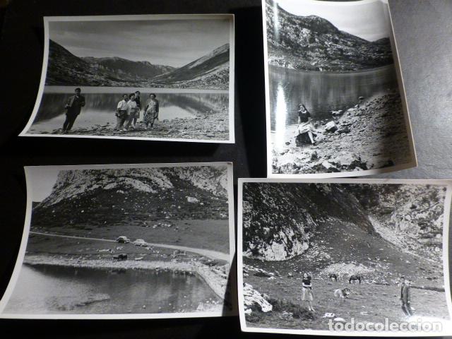 Fotografia antiga: COVADONGA LAGO ENOL ASTURIAS 4 FOTOGRAF&Iacute;AS FOTOGRAF&Iacute;A ANTIGUA 10 X 7 CTMS