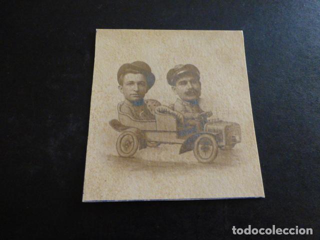 Fotograf&iacute;a antigua: AMIGOS EN AUTOMOVIL MONTAJE FOTOGRAFIA HACIA 1920 7 X 7 CMTS